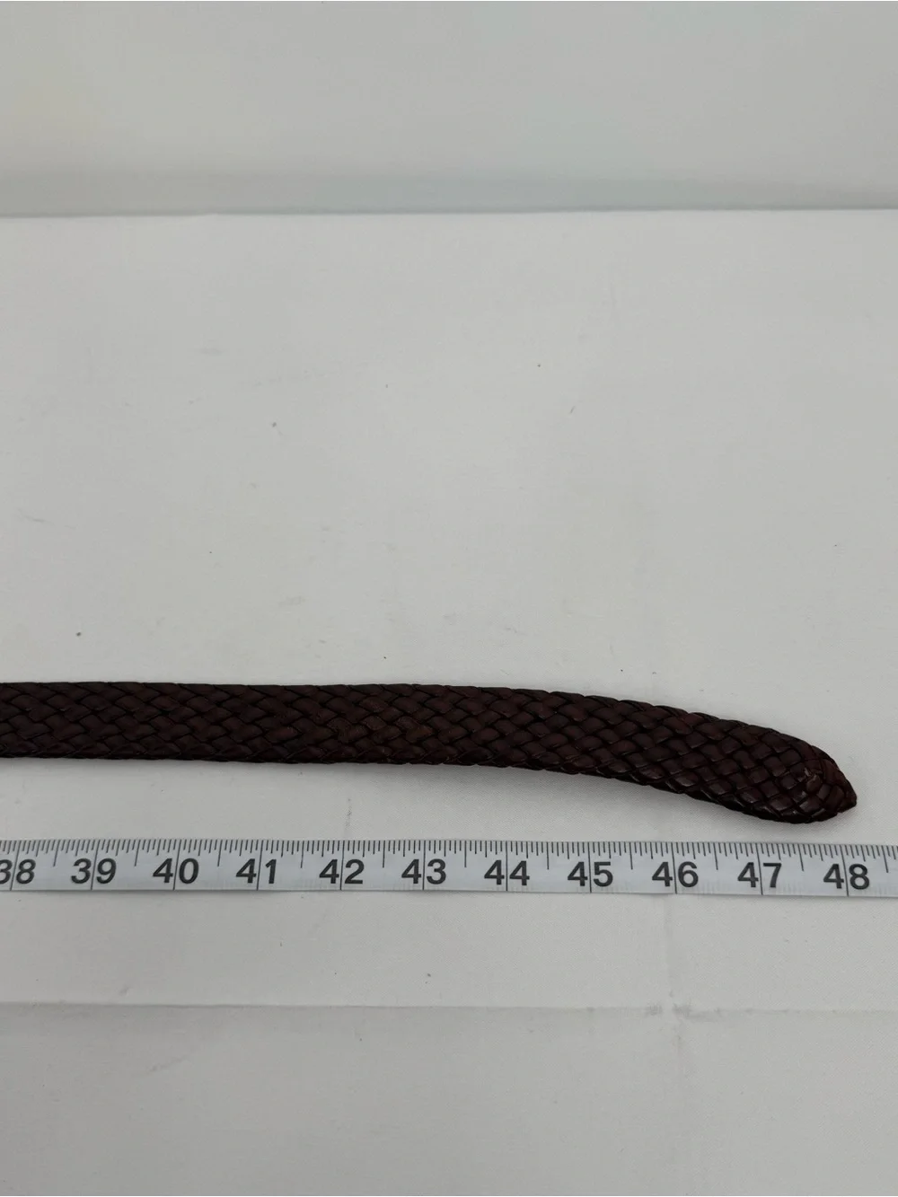 Nike Braided Belt Mens 42 Brown  Woven Braided Leather 11079-02